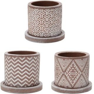 JUEGO DE MACETAS SUCULENTAS 3 PC