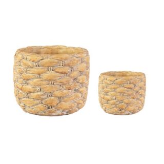 SET DE MACETAS DE CERAMICA 2 PC