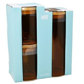 SET DE ESPECIEROS DE VIDRIO 3 PC 2 DE 450 ML Y 1 DE 900 ML