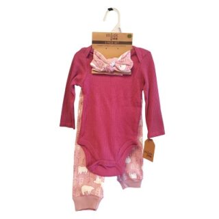 TRAJE PARA BEBE COLOR ROSADO 2 PC TALLA 3-6 M