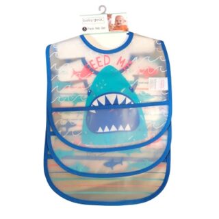 BABEROS DE PLASTICO PARA BEBE 3 PC