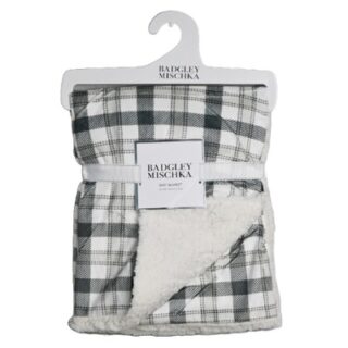 MANTA SHERPA PARA BEBE CUADRICULADA 76*101 CM