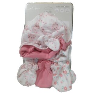 SET DE GORROS Y GUANTES PARA BEBE 6 PC