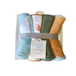 SET DE MANTAS DE SAFARI PARA BEBE 4 PC