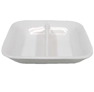 PLATO DE CERAMICA CON DIVISION 9 X 9 X 2 CM