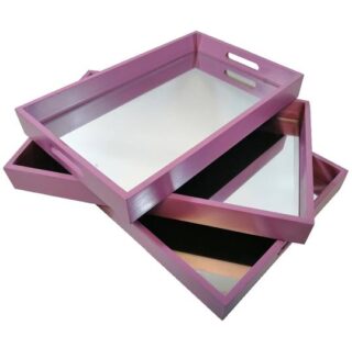 SET BANDEJAS CON VIDRIO 3 PC 27x42 CM 30x45 CM 33x49 CM