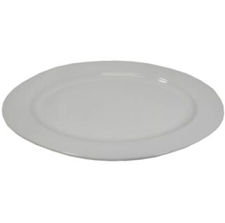 PLATO DE CERAMICA BLANCA 36x50 CM