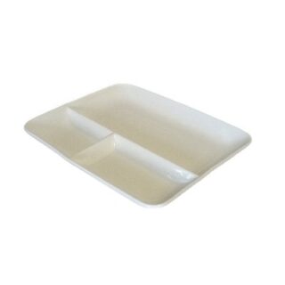 PLATO RECTANGULAR CON DIVISIONES DE CERAMICA 24 X 19 CM