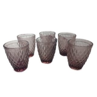 SET DE VASOS VINO TINTO DE VIDRIO 6 PC 8 x10 CM