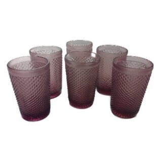 SET DE VASOS VINO TINTO DE VIDRIO 6 PC 8 x12 CM