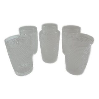 SET DE VASOS TRANSPARENTES DE VIDRIO 6 PC 8 x 13 CM