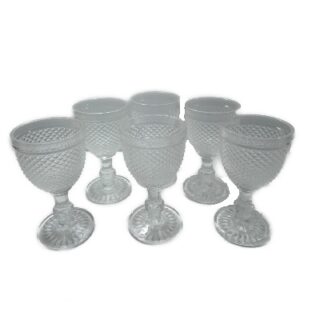 SET DE COPAS TRANSPARENTES DE VIDRIO 6 PC 9 x 17 CM