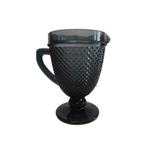 TARRO DE VIDRIO NEGRO 14 X 20 CM