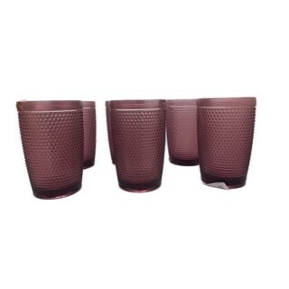 SET DE VASOS VINO TINTO DE VIDRIO 6 PC 8 X 13 CM