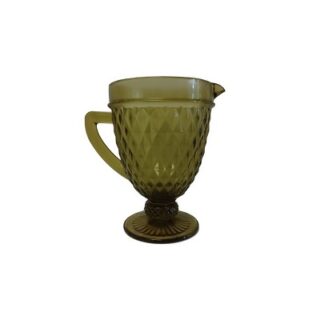 TARRO DE VIDRIO AMARILLO 14 X 20 CM