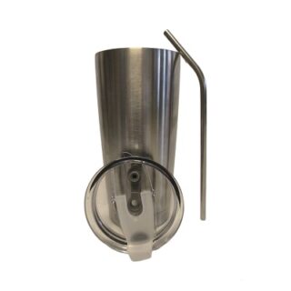 VASO TERMICO 20 OZ CON PAJILLA COLOR PLATEADO