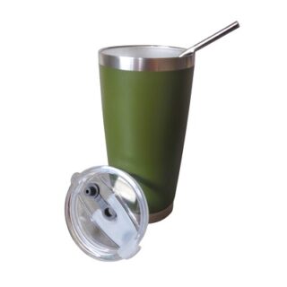 VASO TERMICO 20 OZ CON PAJILLA COLOR VERDE