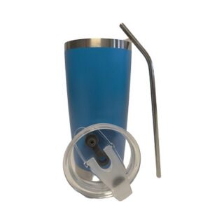 VASO TERMICO 20 OZ CON PAJILLA COLOR CELESTE