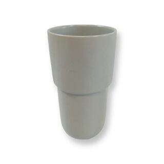 VASO DE CERAMICA COLOR GRIS 15 X 8 CM