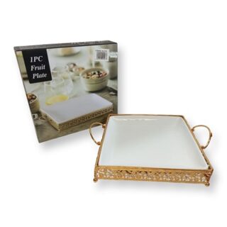 FRUTERO DE CERAMICA CON BASE DE METAL