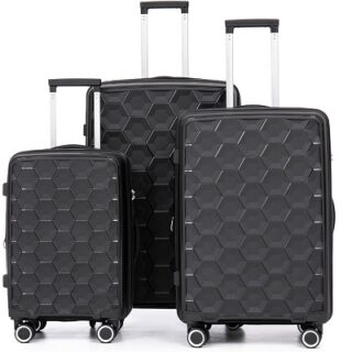 SET DE MALETAS 3 PC CAP. G93L M60L P38L COLOR NEGRO