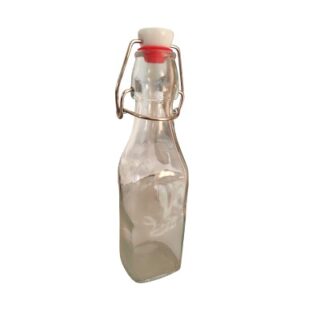 BOTELLA DE VIDRIO 8 OZ CON TAPA
