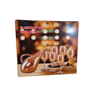 SET DE JARRA Y VASOS DE VIDRIO 7 PC