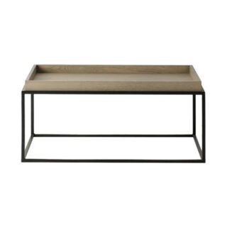 MESA DE CENTRO DE MADERA Y METAL 114 .5 X 73.5 CM