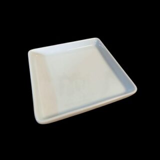 PLATO DE CERAMICA BLANCA 14 X 14 CM