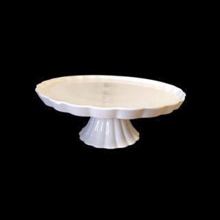 PASTELERO DE CERAMICA BLANCA 26 X 12 CM