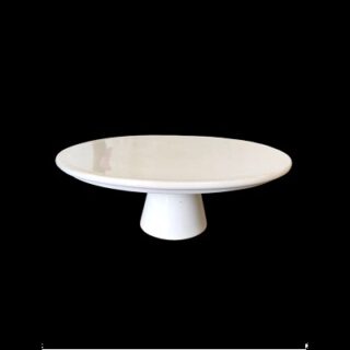 PASTELERO DE CERAMICA BLANCO 25 X 10 CM