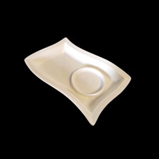 BANDEJA DE CERAMICA BLANCA 21 X 13 CM