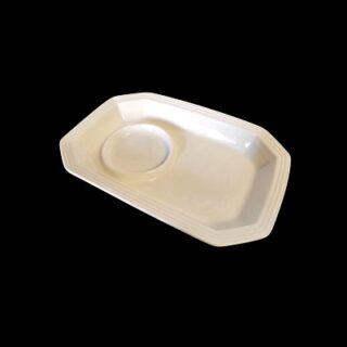 BANDEJA DE CERAMICA BLANCA 22 X 14 CM