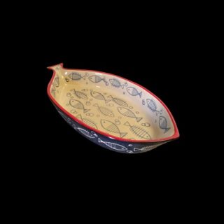 BANDEJA DE CERAMICA DE PESCADO 26 X 13 CM