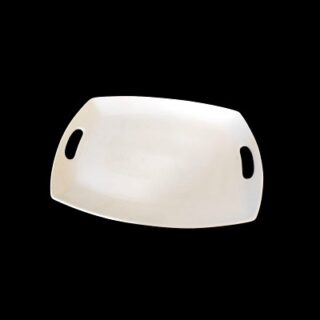 BANDEJA DE CERAMICA BLANCA 44 X 32 CM