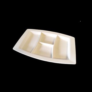 BANDEJA DE CERAMICA Y BOQUITERO 40 X 26 CM