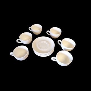 SET DE TAZAS Y PLATOS DE CERAMICA 6 PC