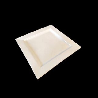 PLATO DE CERAMICA BLANCA 26 X 26 CM