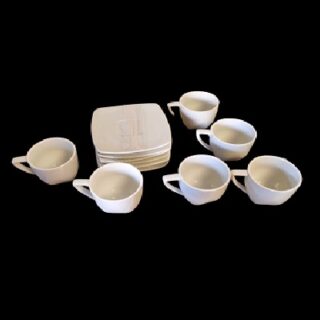 SET DE TAZAS DE PLATOS DE CERAMICA 6 PC