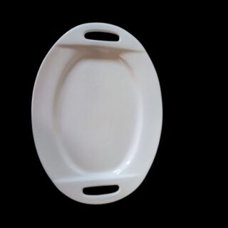 BANDEJA DE CERAMICA BLANCA 41 X 30 CM