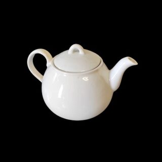 TETERA DE CERAMICA BLANCA CON TAPADERA 23 X 12 CM