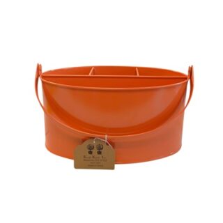PORTA UTENSILIOS DE LATA ANARANJADO 18 X 13 CM