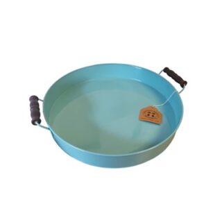 BANDEJAR DE METAL COLOR AQUA 42 CM
