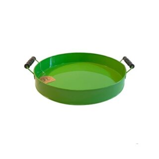 BANDEJA DE LATA COLOR VERDE 41 CM