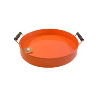 BANDEJA DE LATA COLOR ANARANJADA 41 CM