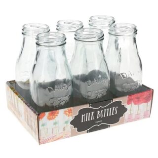 BOTELLAS DE VIDRIO 6 PC 15 CM