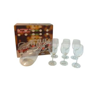 SET DE JARRA Y VASOS DE VIDRIO 7 PC