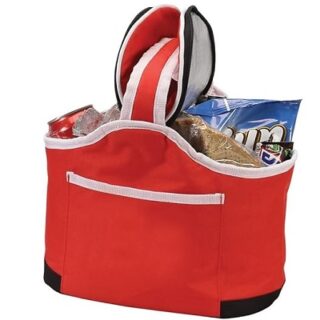 LONCHERA TERMICA DE TELA COLOR ROJO