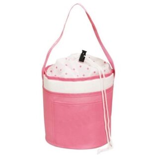 LONCHERA TERMICA DE TELA COLOR ROSADA