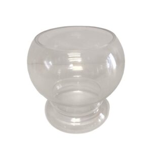 JARRON DE VIDRIO TRANSPARENTE 15*12 CM